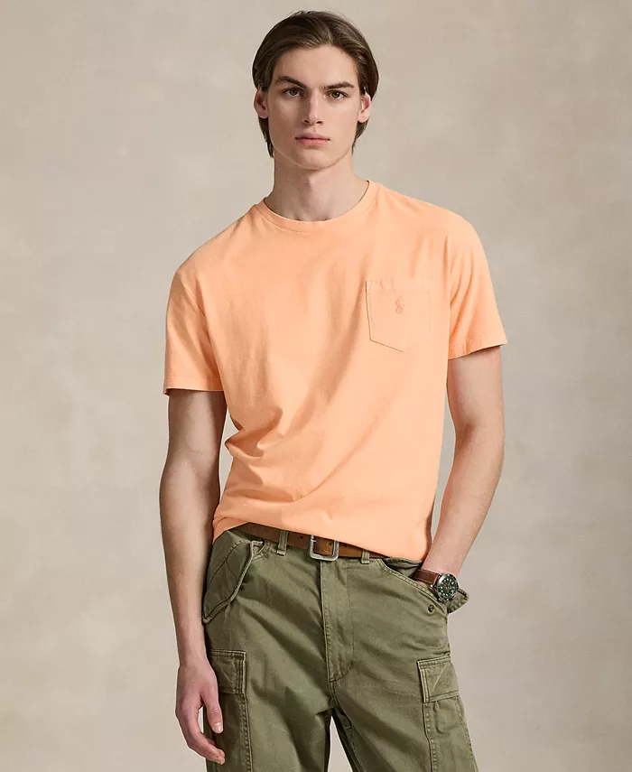 

Мужская классическая футболка Mineral-Dyed из джерси Polo Ralph Lauren, зеленый