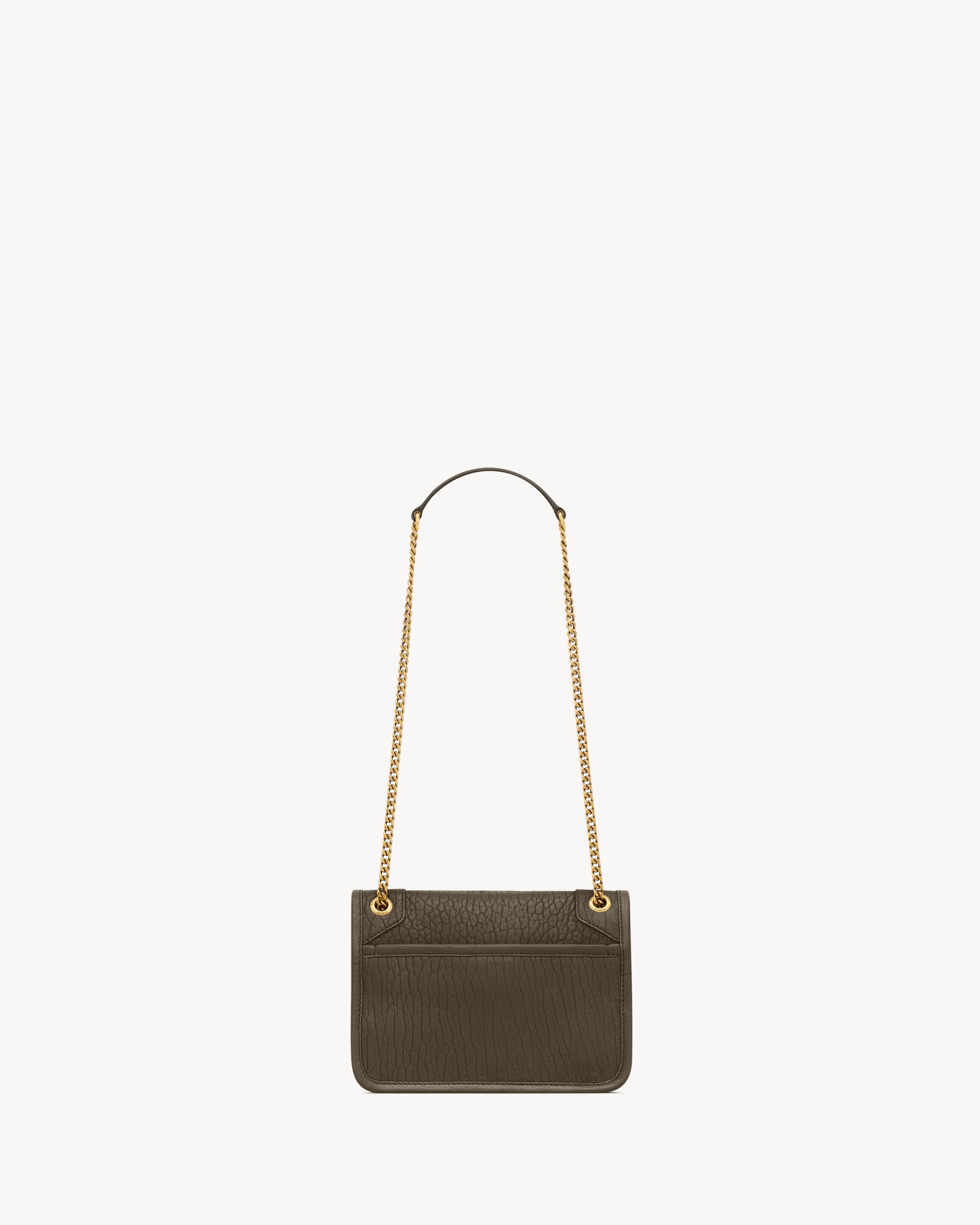 Мини-сумка NIKI из зернистой ягнячьей кожи Saint Laurent, зеленый — фото 3