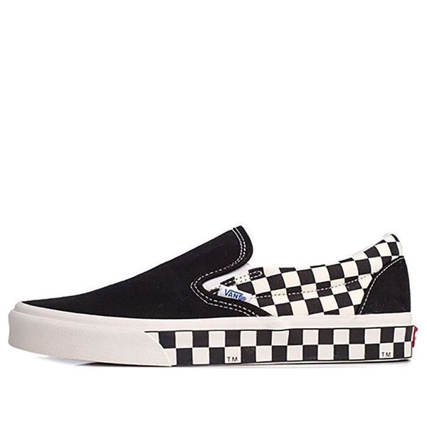 

Кроссовки classic slip-on 'sidewall check - black' Vans, черный