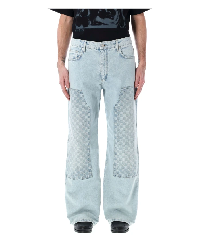 

Светло-Голубые джинсы с монограммой Zimmermann. Misbhv, синий