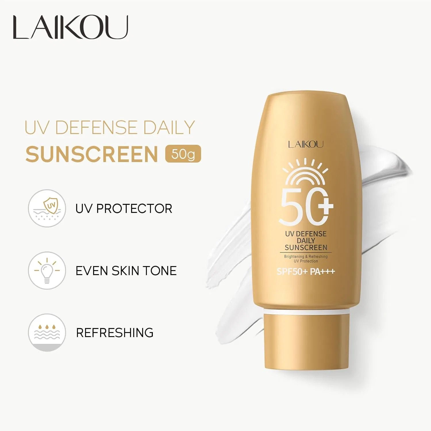 Солнцезащитный крем SPF 50 LAIKOU, 2 шт. по 50 мл Laikou, Golden — фото 2