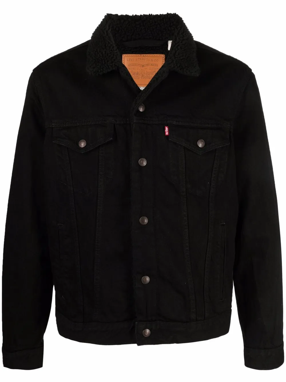 

Джинсовая куртка с подкладкой из шерпы Levi's, черный