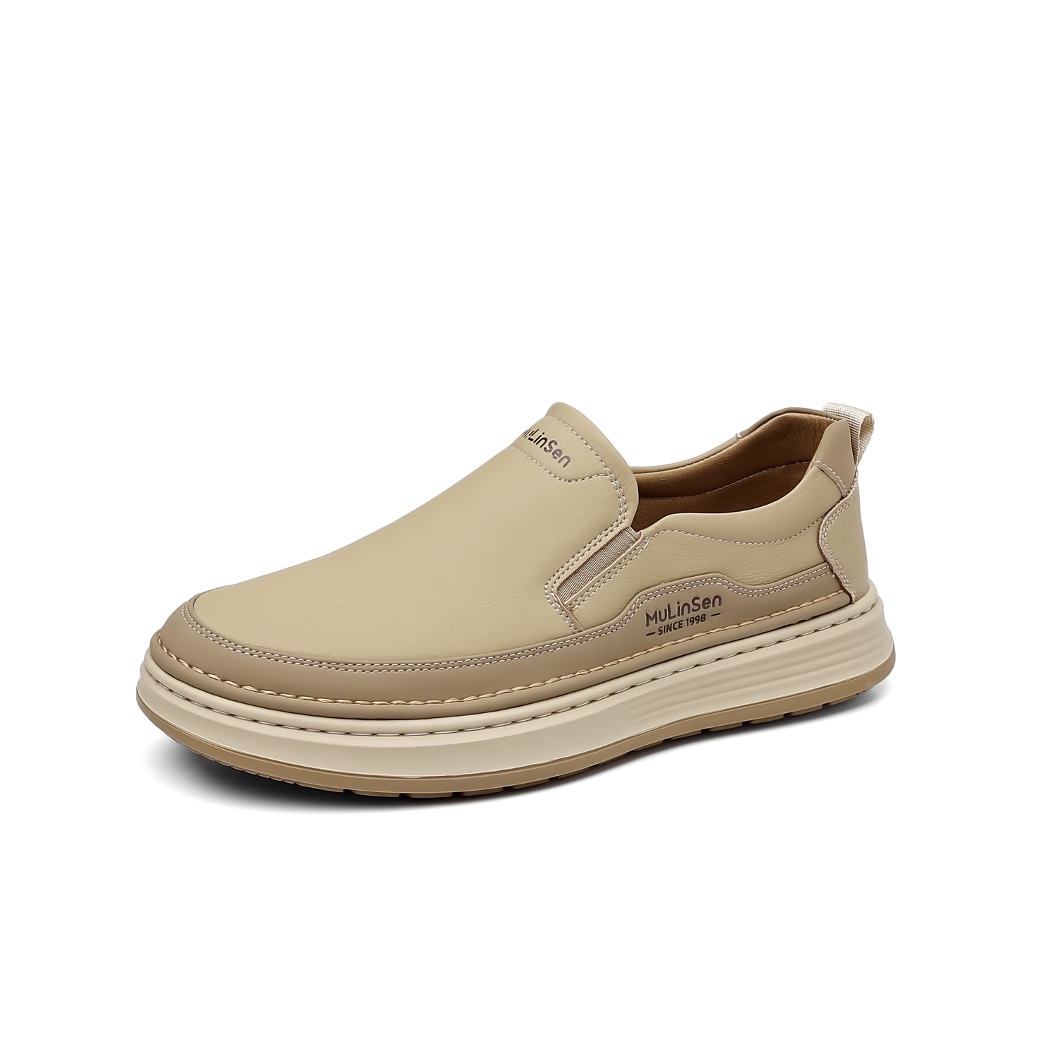 

Mulinsen Низкие повседневные туфли мужские бежево-желтые, цвет Beige Yellow