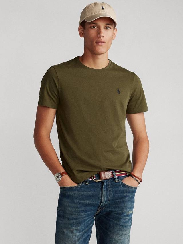 

Хлопковая поло футболка с логотипом Custom Slim Fit с коротким рукавом Ralph Lauren, Fa25 Deckwas Wh Bear