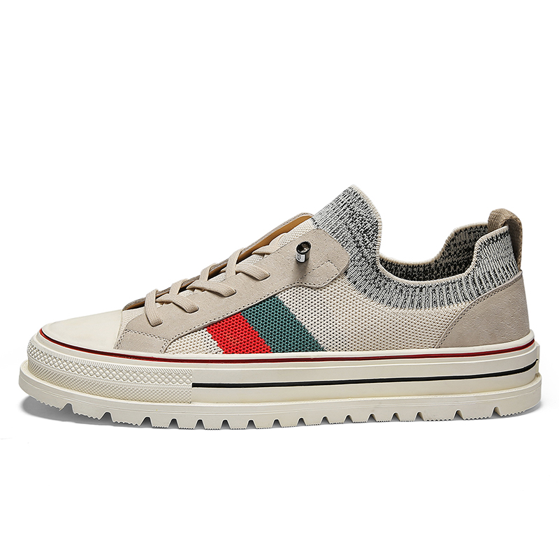 

LAORENTOU Мужские повседневные кеды Low Top бежевые, цвет Beige