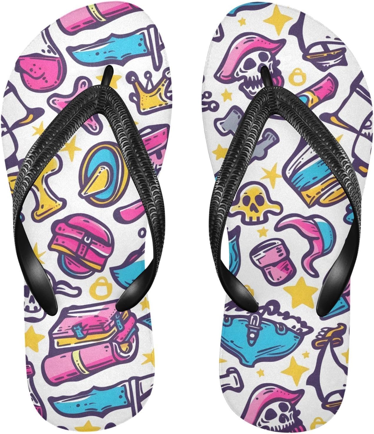

Женские и мужские шлепанцы MNSRUU неоновые с веселыми мультяшными сердечками, женские слайды, мужские сандалии, шлепанцы для душа, летние нескользящие шлепанцы для плавания, пляжа и ванной, Skull A8311
