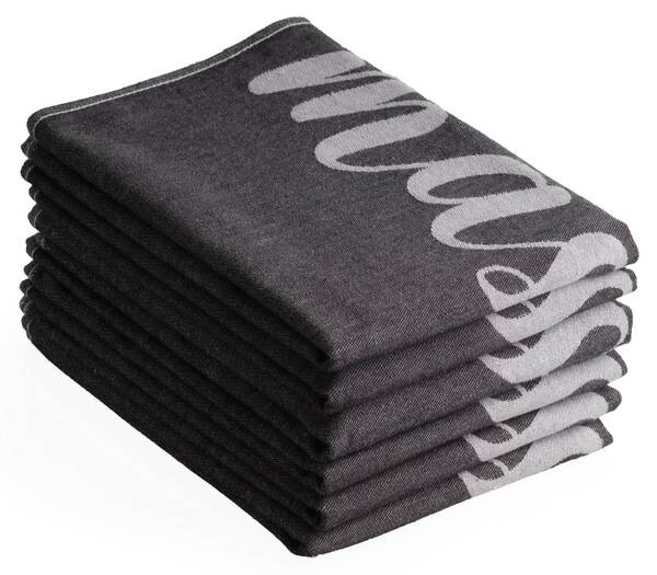 

Кухонное полотенце DoubleDry Jacquard (6 шт), 50x1x70 см, черный