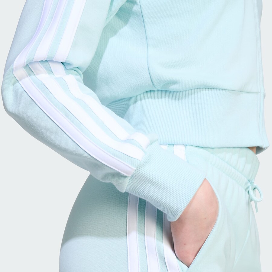 Спортивная толстовка с капюшоном на молнии ADIDAS SPORTSWEAR Essentials, мятный — фото 3