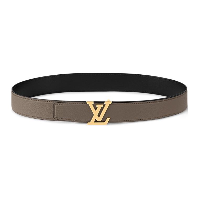 

Кожаный ремень мужской серый 3.5 см LOUIS VUITTON