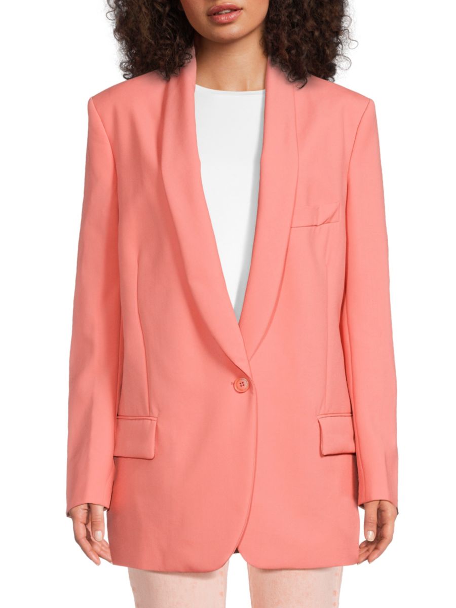 

Шерстяной блейзер Allison на одной пуговице Stella McCartney, цвет Bellini Rose