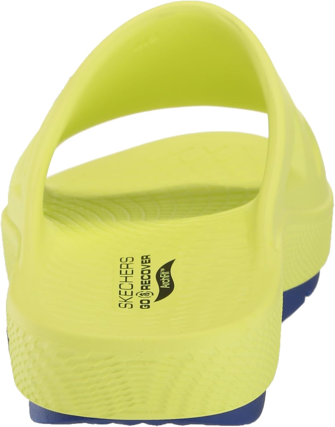 Мужские сандалии Skechers Go Recover Refresh с двухплотностной подошвой и поддержкой свода стопы, синий/желтый — фото 3