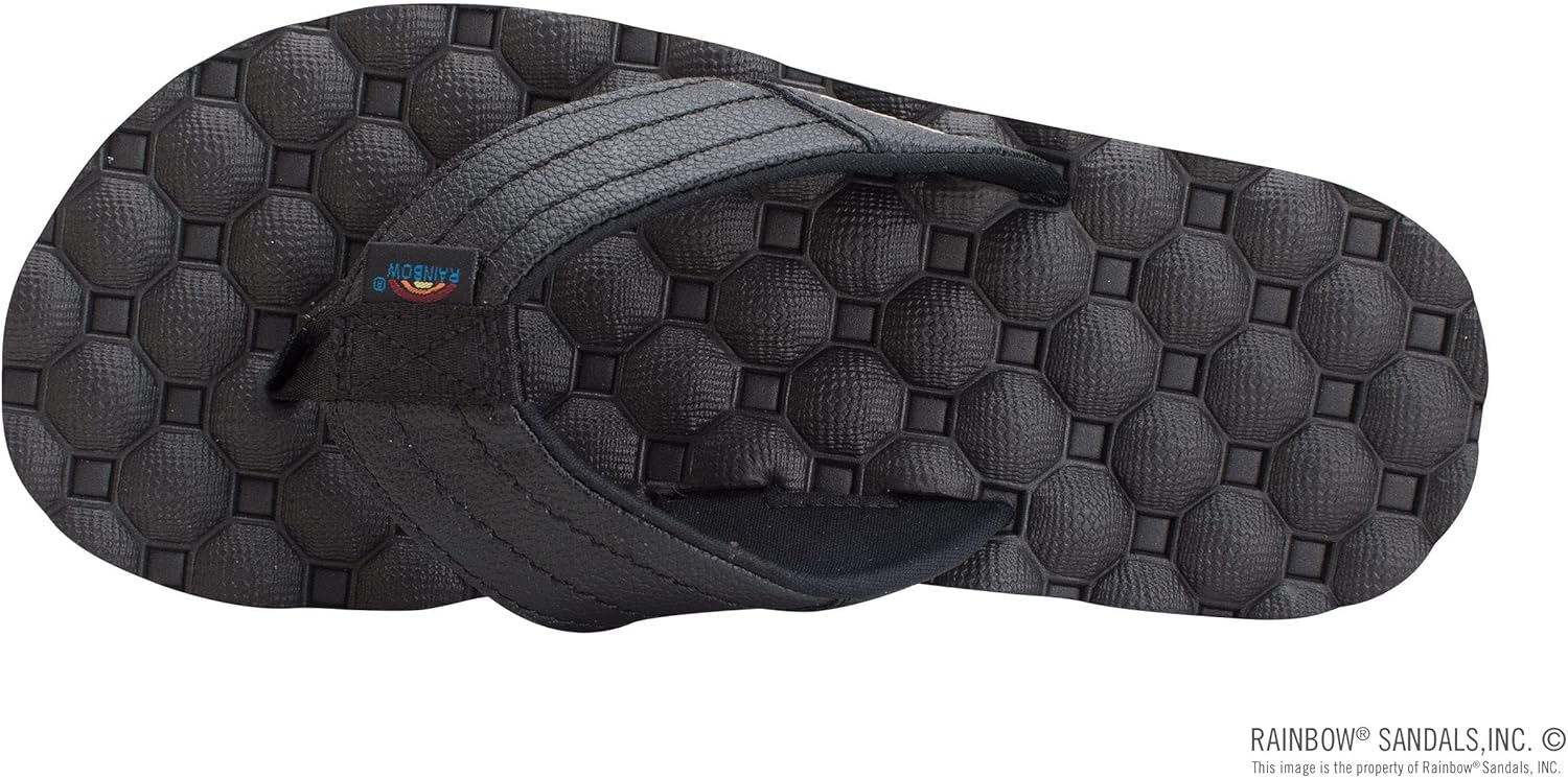 Мужские резиновые сандалии Rainbow Sandals Holoholo с одним слоем, черный — фото 3