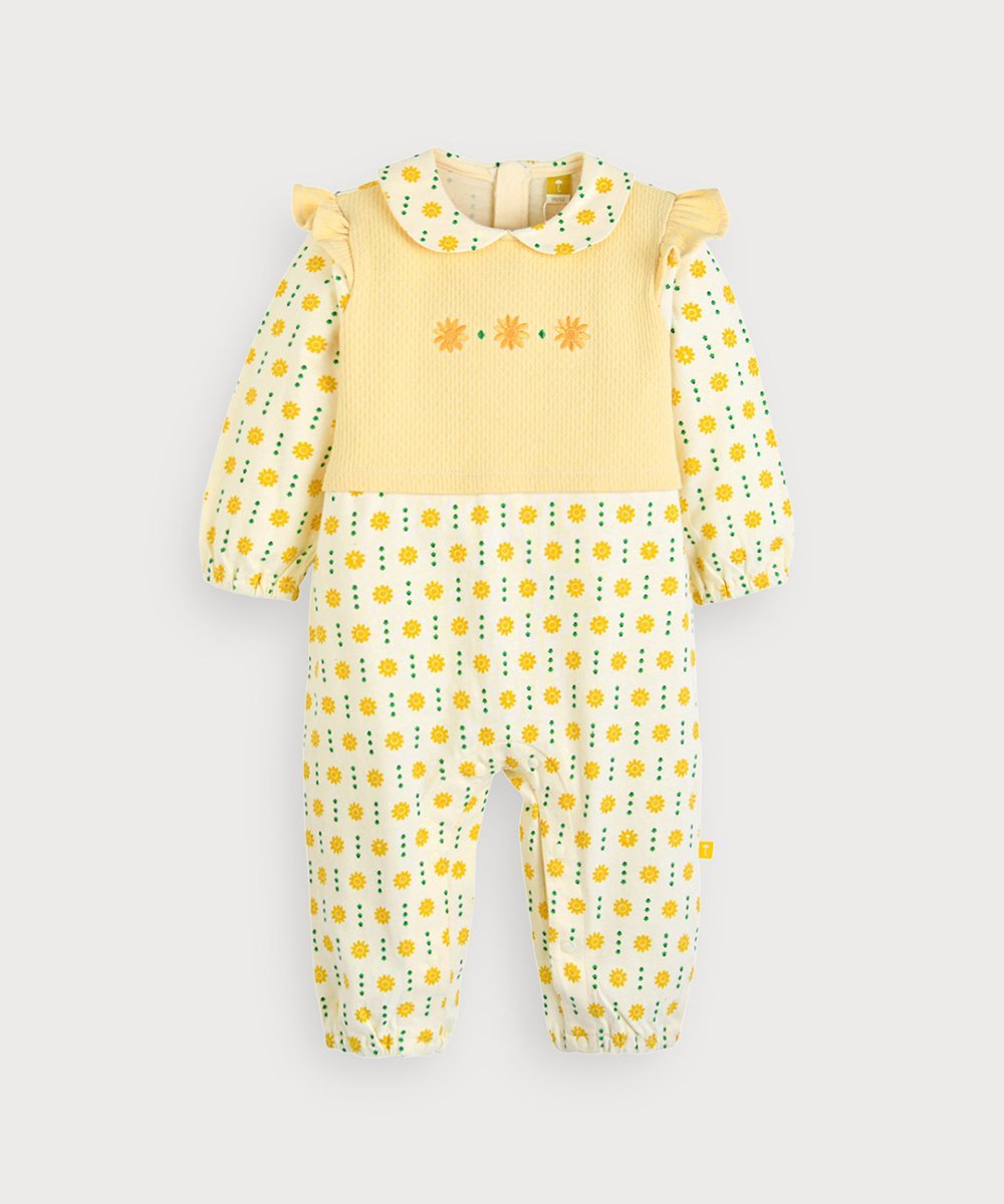 Комбинезон с длинными рукавами SunnyDay и повязка на голову Moimoln, Yellow — фото 2
