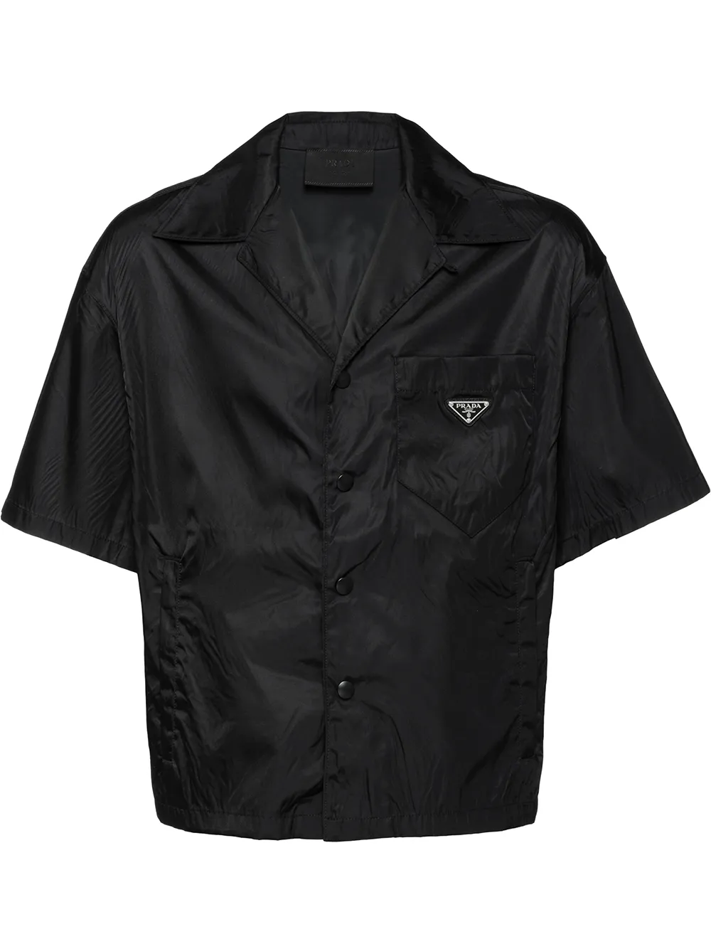 

Рубашка Re-Nylon с короткими рукавами Prada, черный