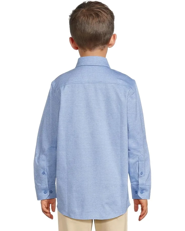 Рубашка Johnston & Murphy Kids Boys Xc Flex Stretch Long-sleeve Shirt (Big Kid), Blue 1 — фото 2