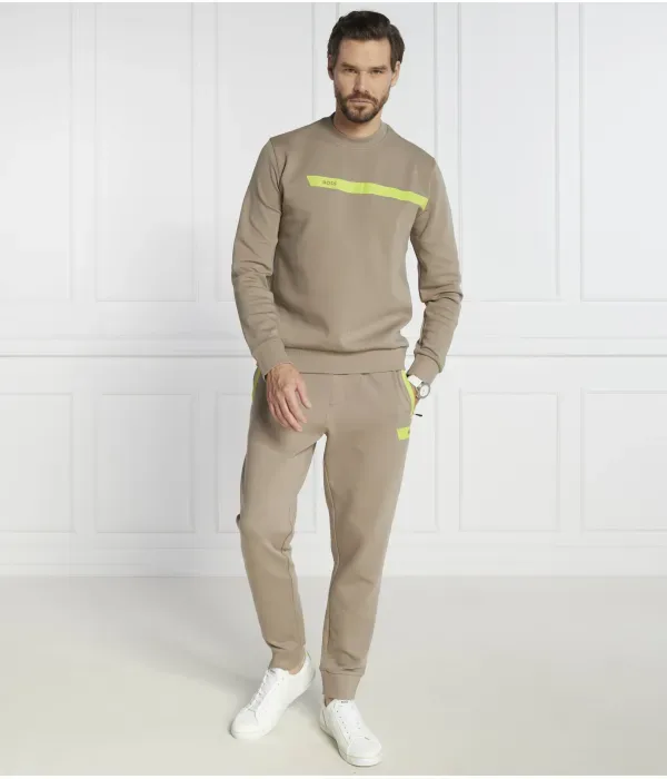 Толстовка Salbo 1 regular fit Boss Green, бежевый — фото 2