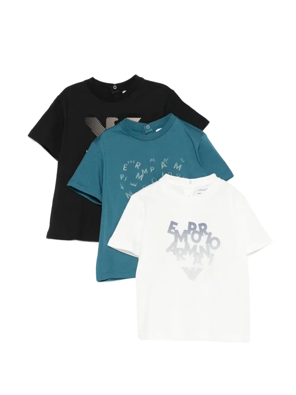 Комплект из трех футболок с логотипом Emporio Armani Kids, белый