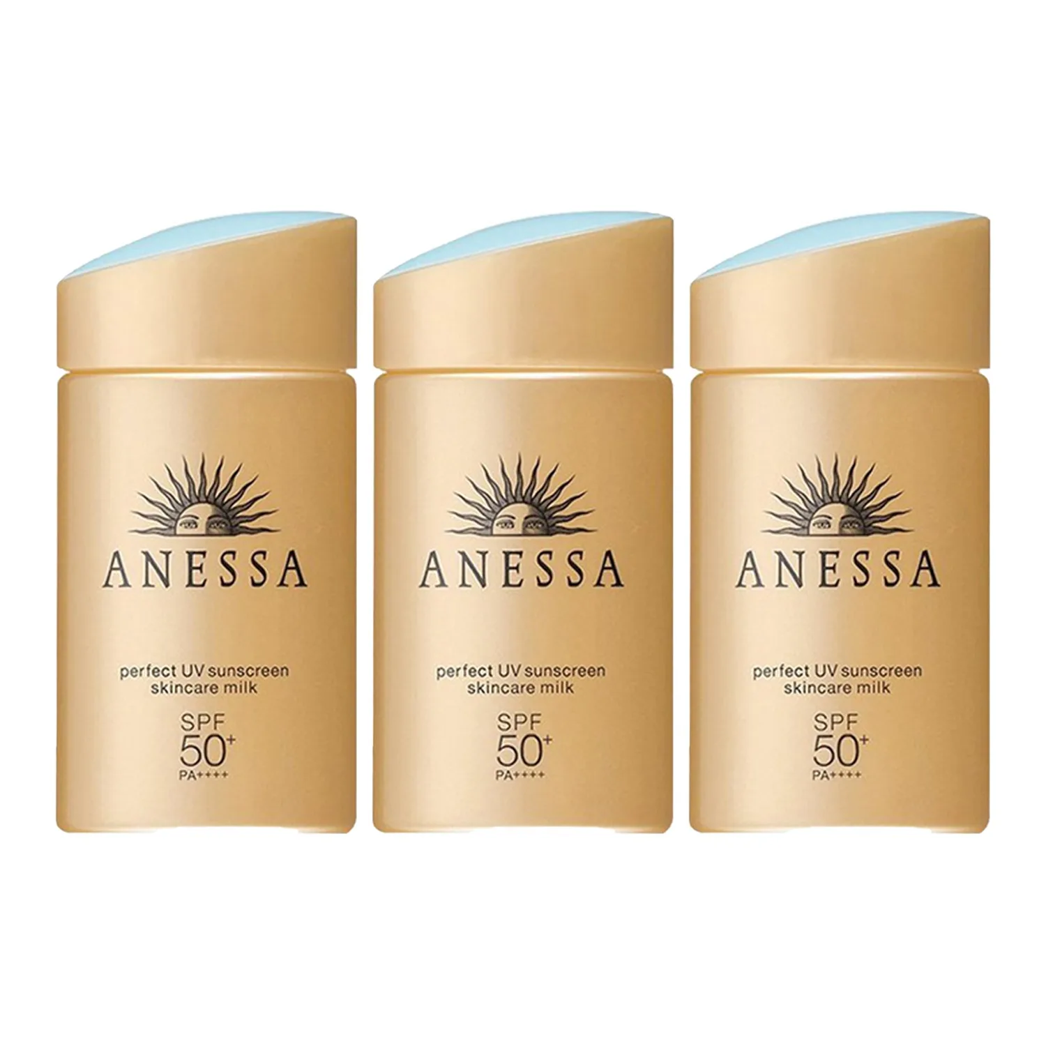 ANESSA Крем для лица с солнцезащитным фильтром Little Golden Bottle Golden Brilliance Extra Care, 60ml *3-Old Version