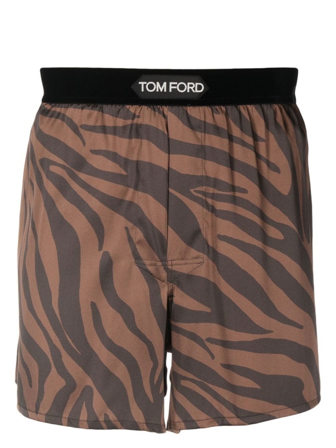 

TOM FORD шелковые боксеры с зебровым принтом, коричневый