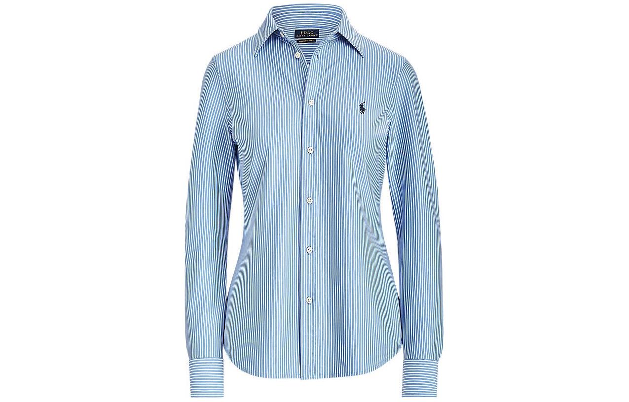 

Полосатая футболка Polo Ralph Lauren, синяя