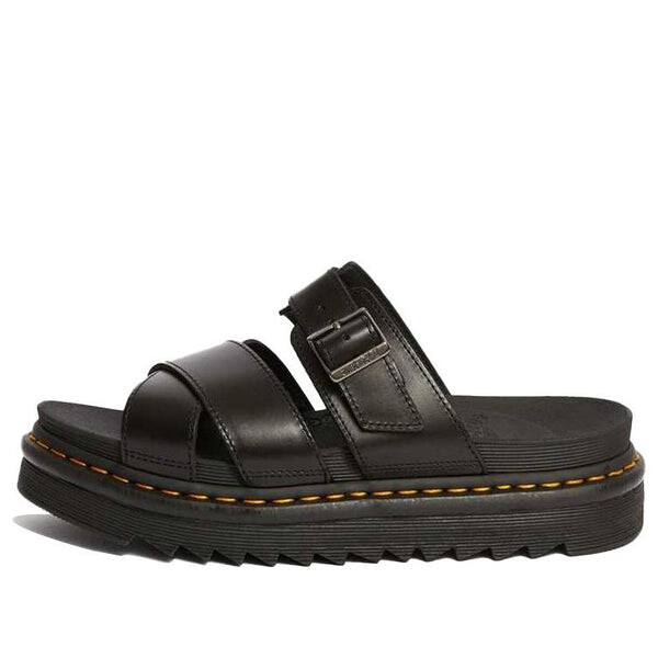 

Сандалии dr.martens ryker leather slide buckle sandals 'black' Dr. Martens, черный