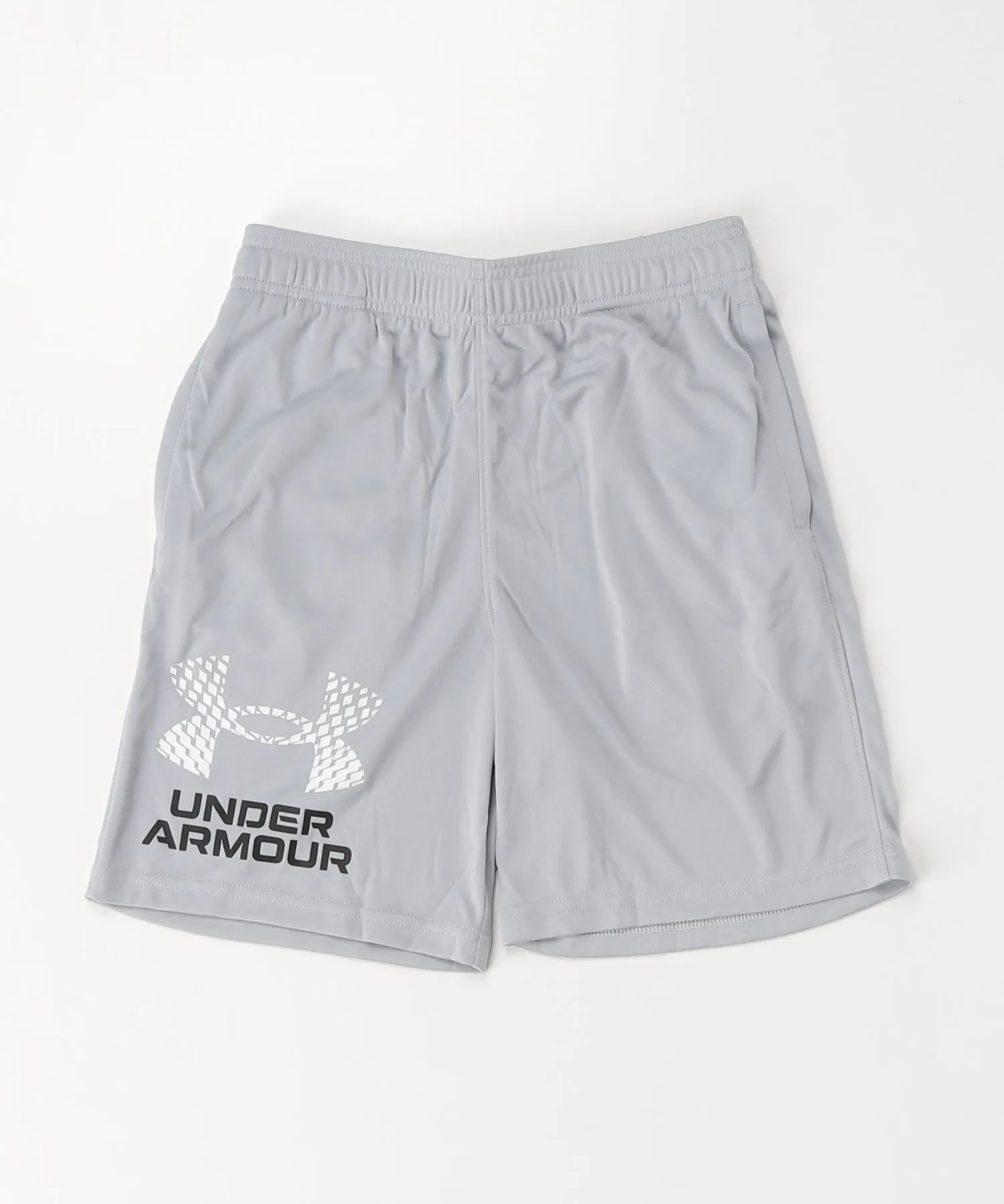 Шорты из полиэстер 100% UNDER ARMOUR UA Tech Logo детские светло-серые