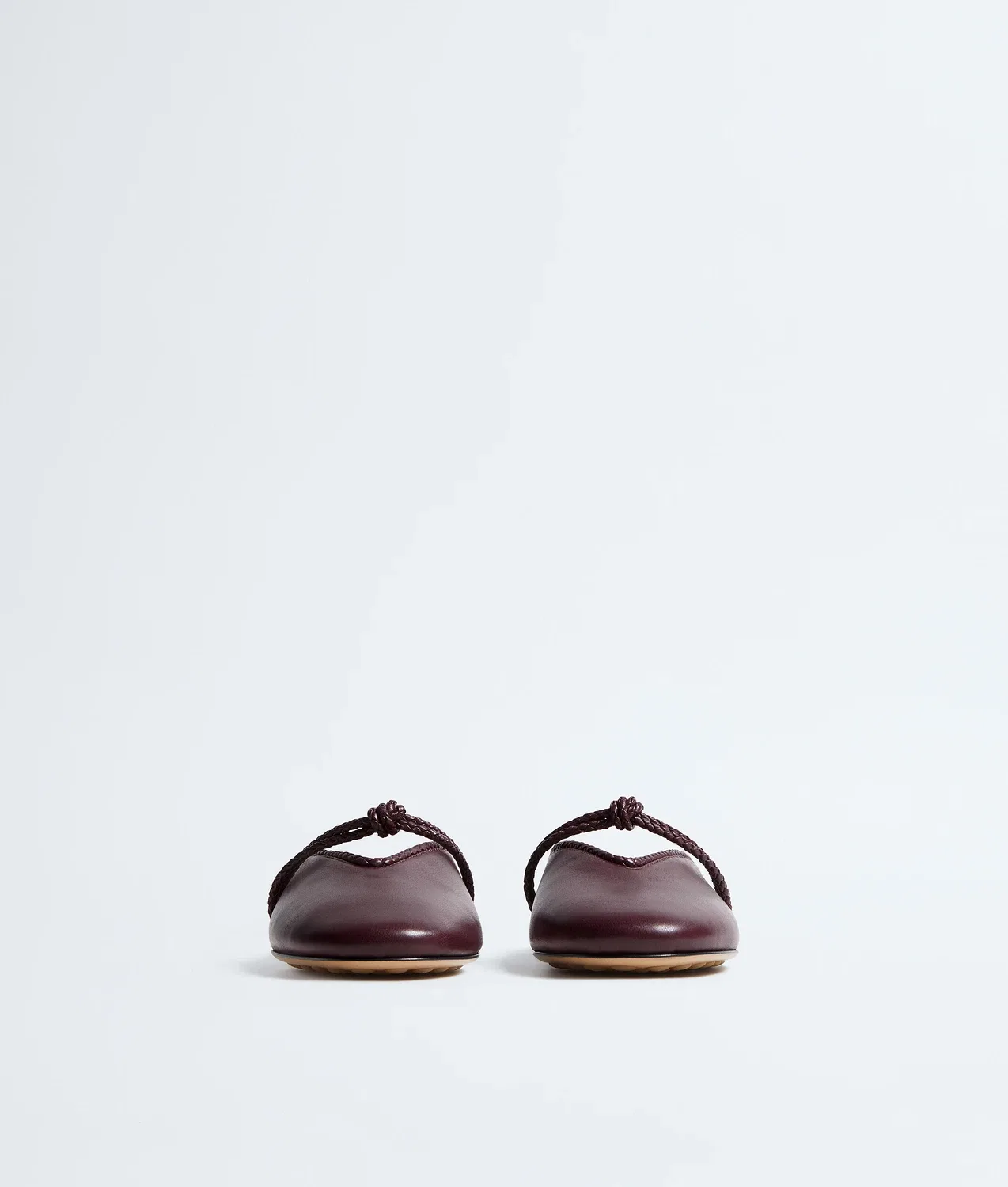 Розовые балетки Мэри-Джейн BOTTEGA VENETA, бордовый — фото 3