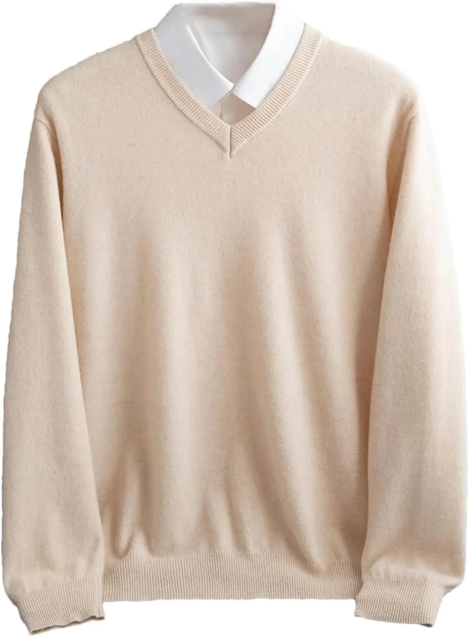 

Мужской свитер из 100% мериносовой шерсти V-образным вырезом