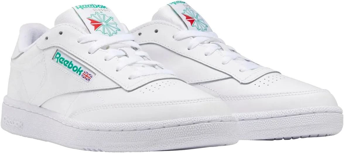 Мужские кроссовки Reebok Club C 85, белый/зеленый — фото 4