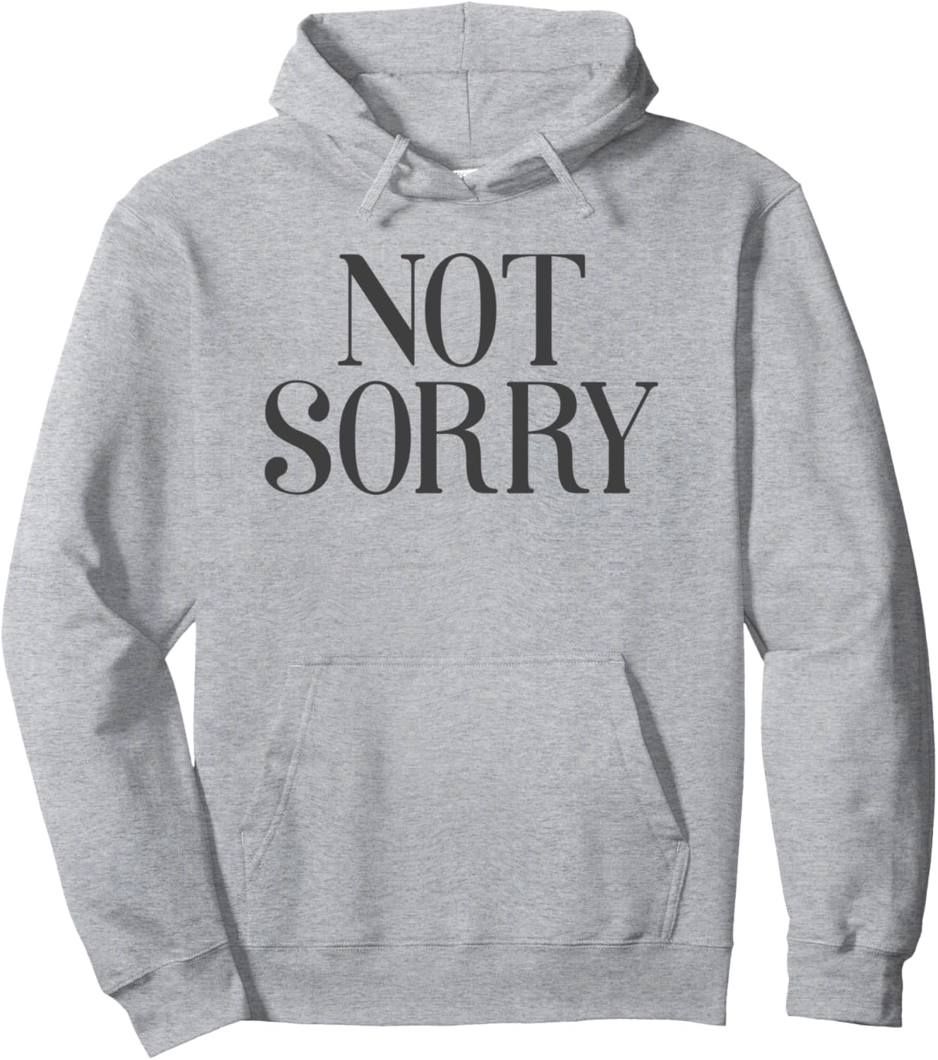 

Толстовка Not Sorry Simple Line Text, серая Trendy Apparel