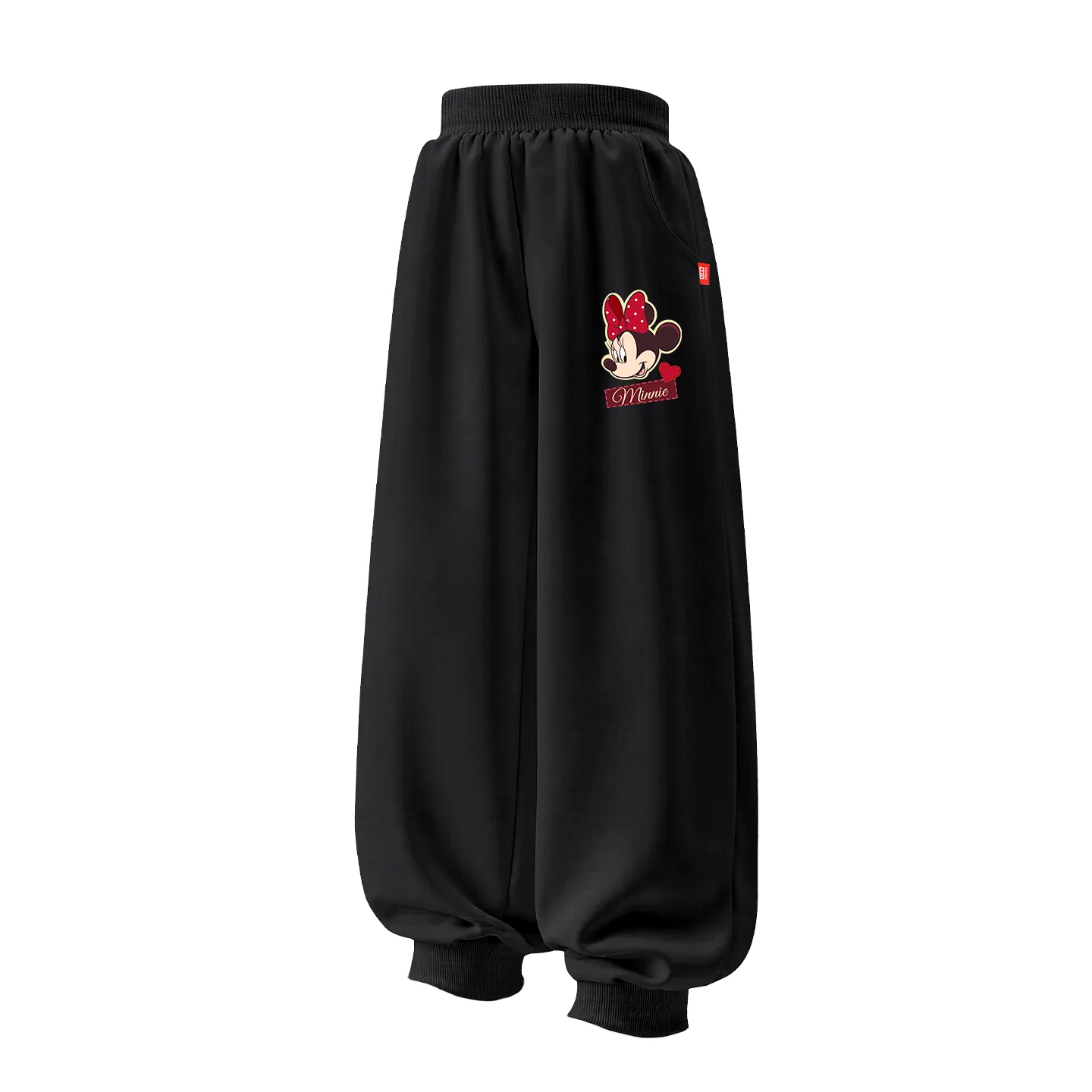 Детские вязаные спортивные штаны утепленные Disney, [Thickened and Fleece-Lined]Di Huanxinni K Navy Blue — фото 4