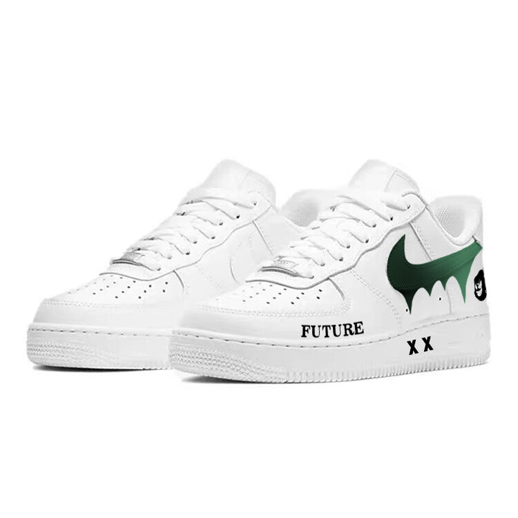 Кроссовки Nike Air Force 1 Skateboarding Shoes Women's Low-top Black/white, белый — фото 3