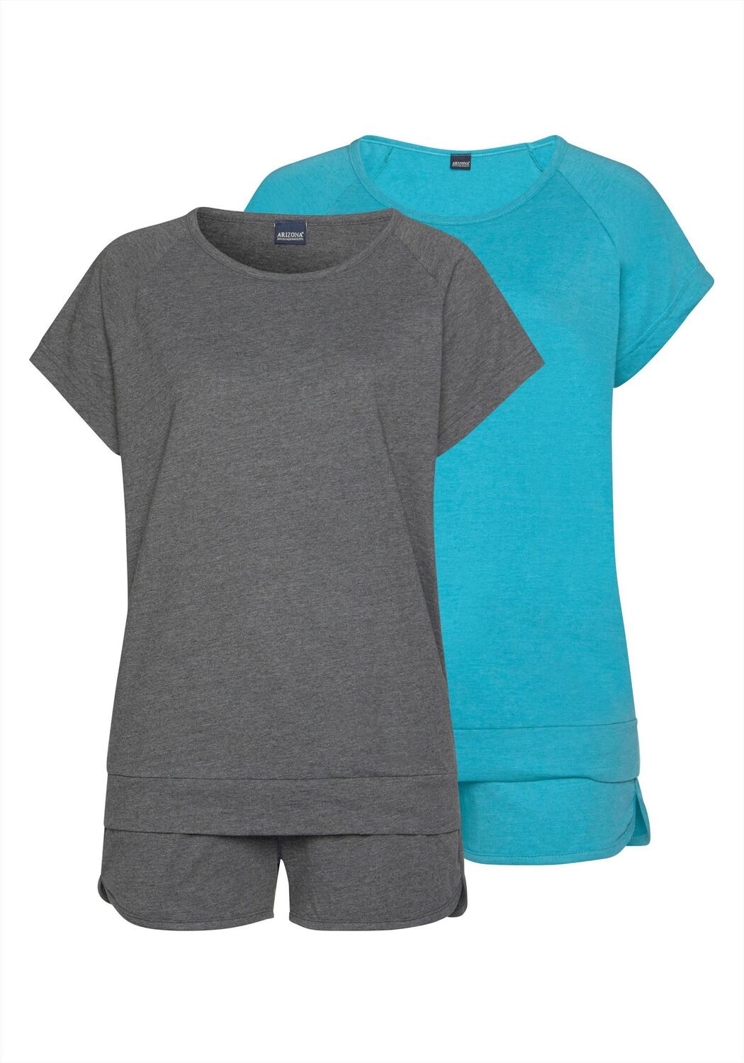 

ARIZONA Короткий пижамный комплект в неоново-синем и темно-сером цветах