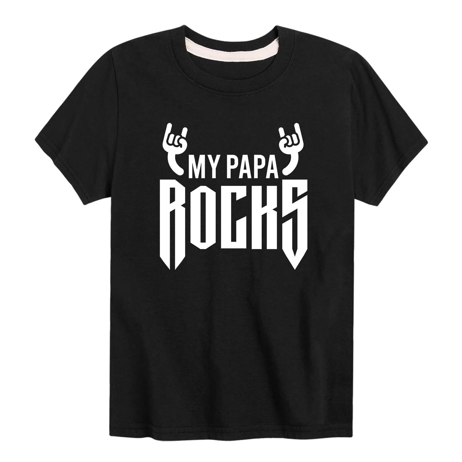 

Футболка с рисунком My Papa Rocks для мальчиков 8–20 лет Licensed Character, черный