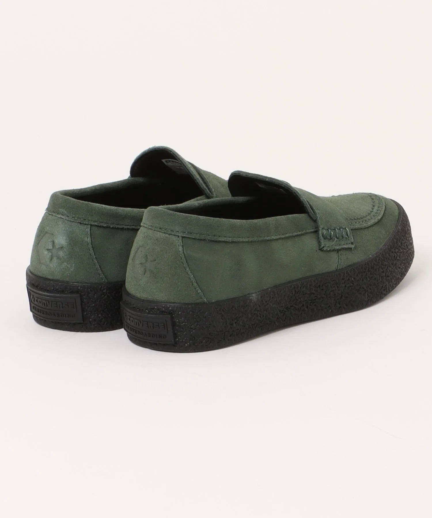 Мужские кроссовки-лоферы из натуральной кожи CONVERSE CS LOAFER II SK темно-зеленые — фото 2