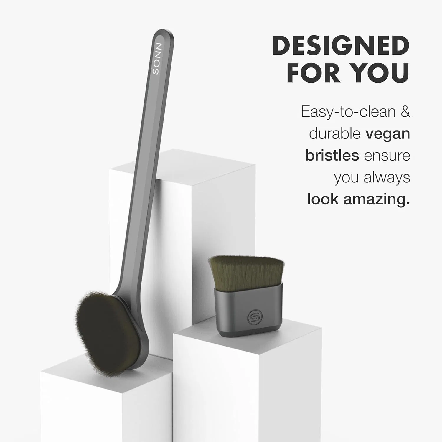 Кисть для автозагара SONN Kabuki Body & Face Brush, коричневая Sonn Products — фото 4