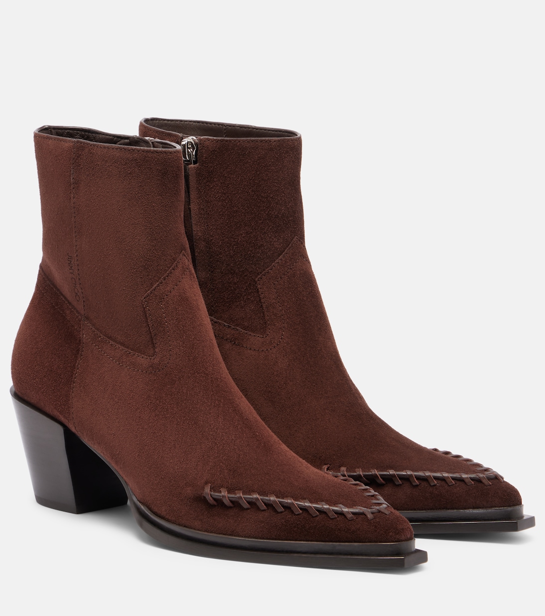 Замшевые ботильоны Cece 60 Jimmy Choo, коричневый