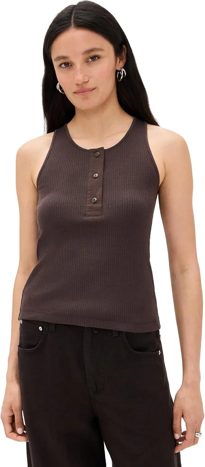 

Vince женская блузка-хенли из смешанных материалов