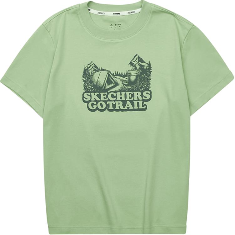 

Футболка с рукавом дроп-шоулдер женская сиренево-зеленая Skechers, зеленый