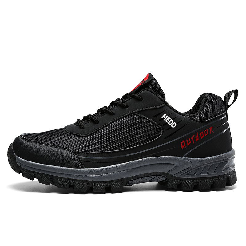 

Кроссовки мужские Outdoor Shoes низкие черные Medd, 131350 серые