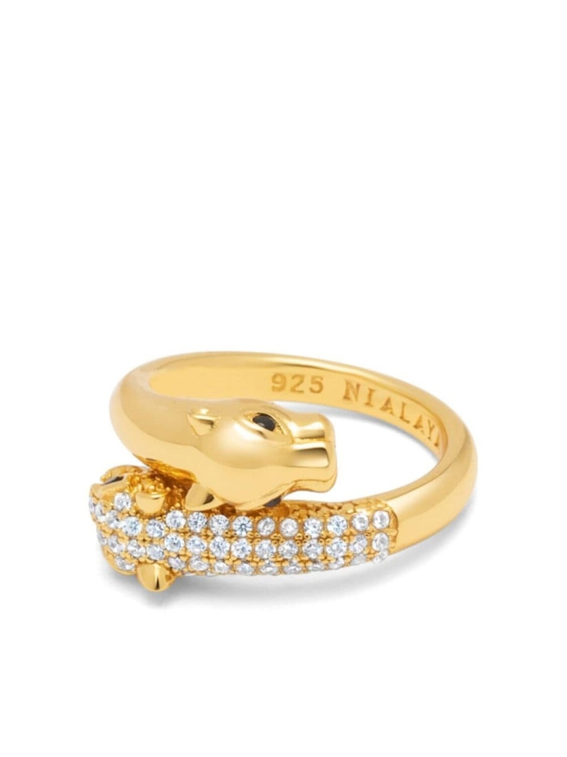 

Позолоченное кольцо Twisted Panther Nialaya Jewelry, золотой