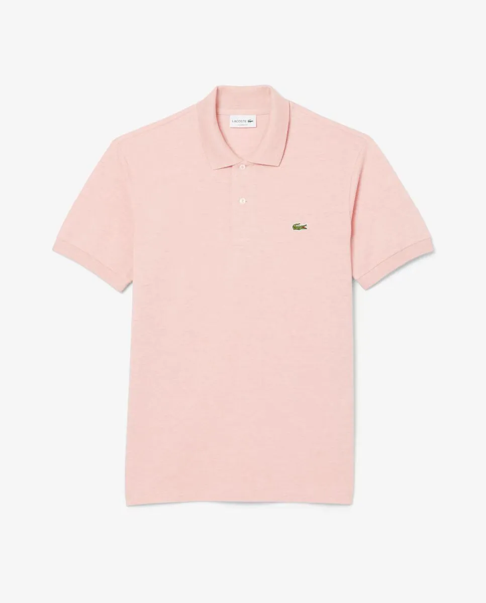 

Классическая мужская рубашка-поло с меланжевым узором Lacoste, розовый