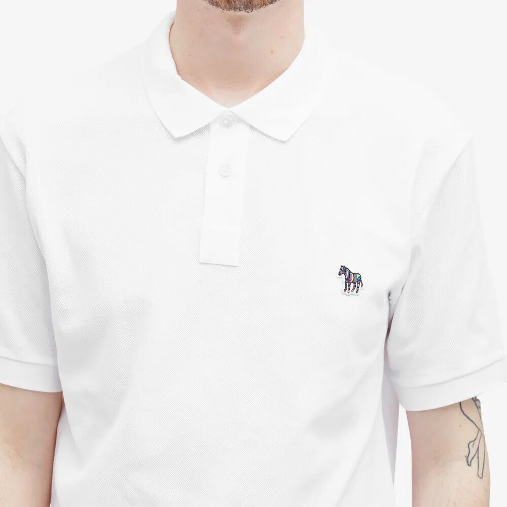 

Paul Smith Рубашка-поло с зеброй, белый
