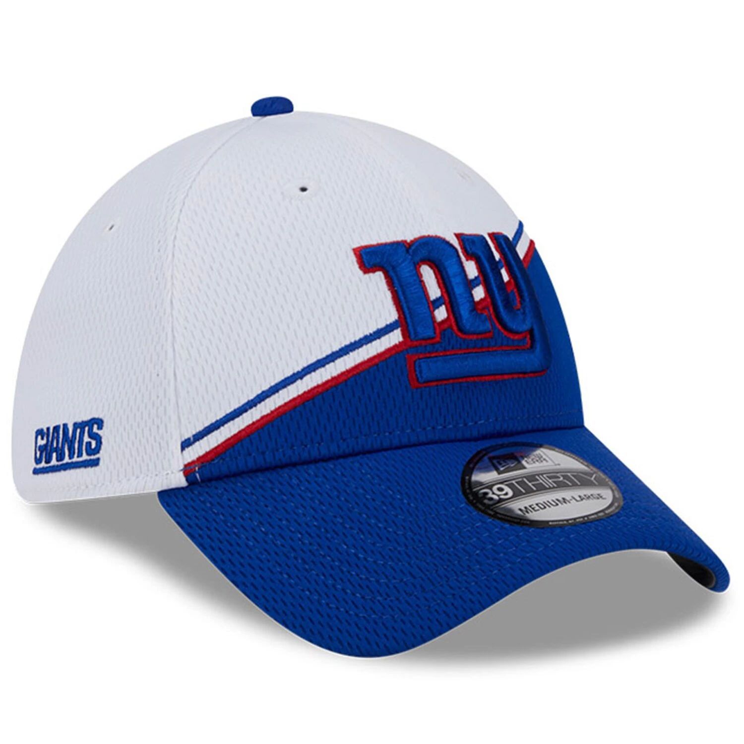 

Мужская кепка New Era White/Royal New York Giants 2023 Sideline 39THIRTY Flex Hat