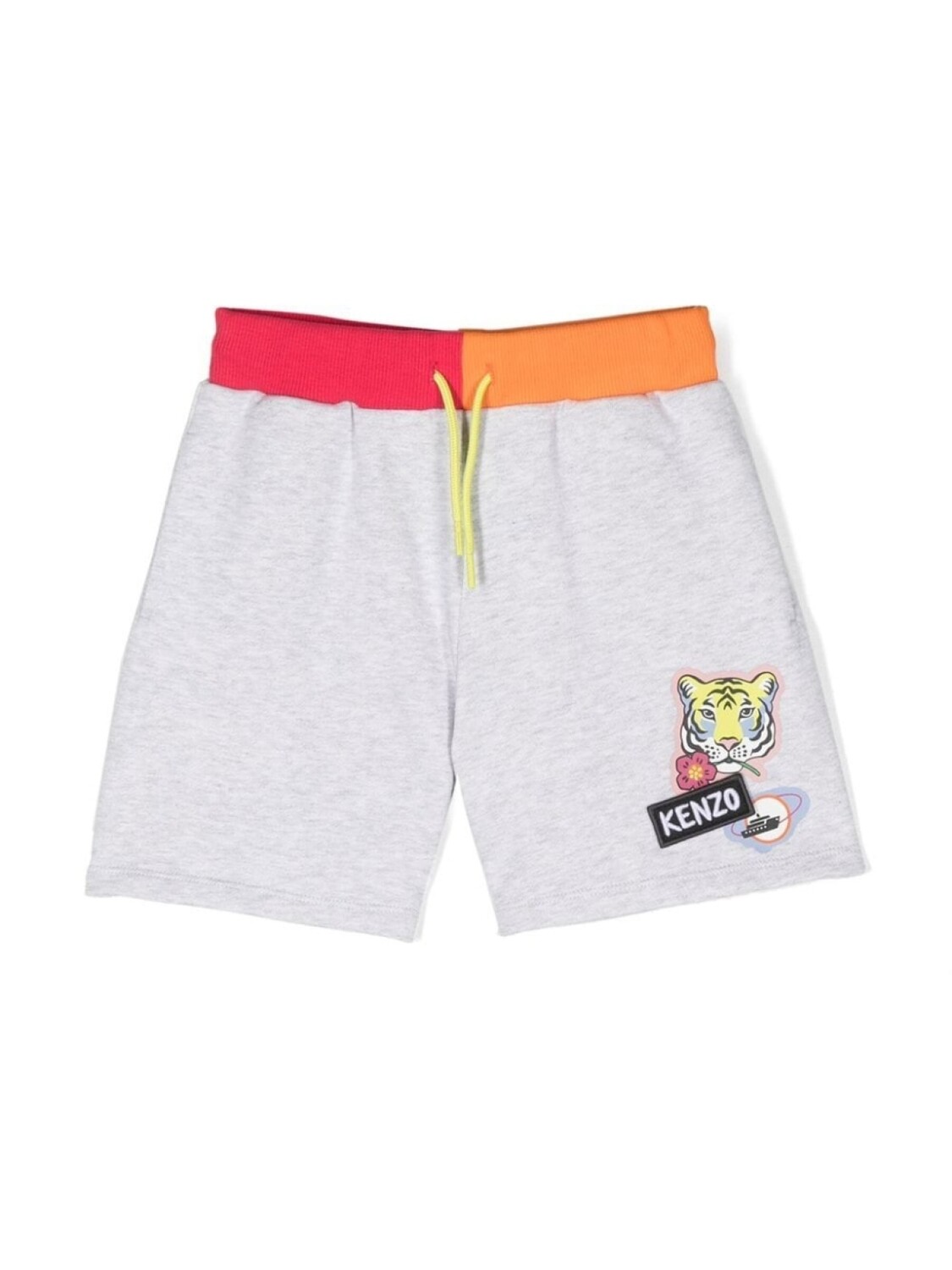 

Kenzo Kids спортивные шорты с графичным принтом, серый