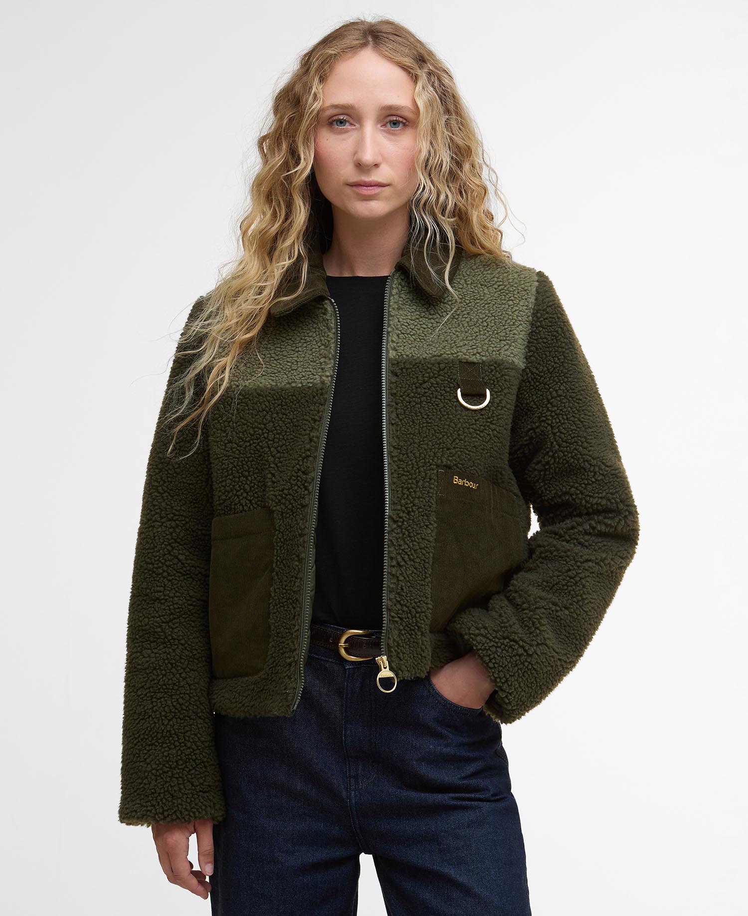 

Укороченные флис Barbour Malena, Olive/Light Moss