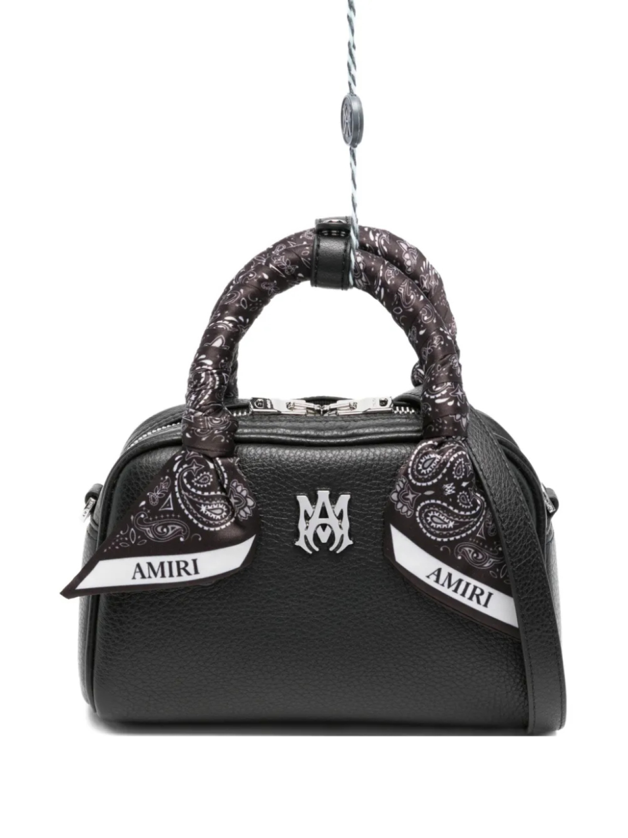 

Сумка для боулинга AMIRI с ручкой сверху и узором «шапочка пейсли», черный