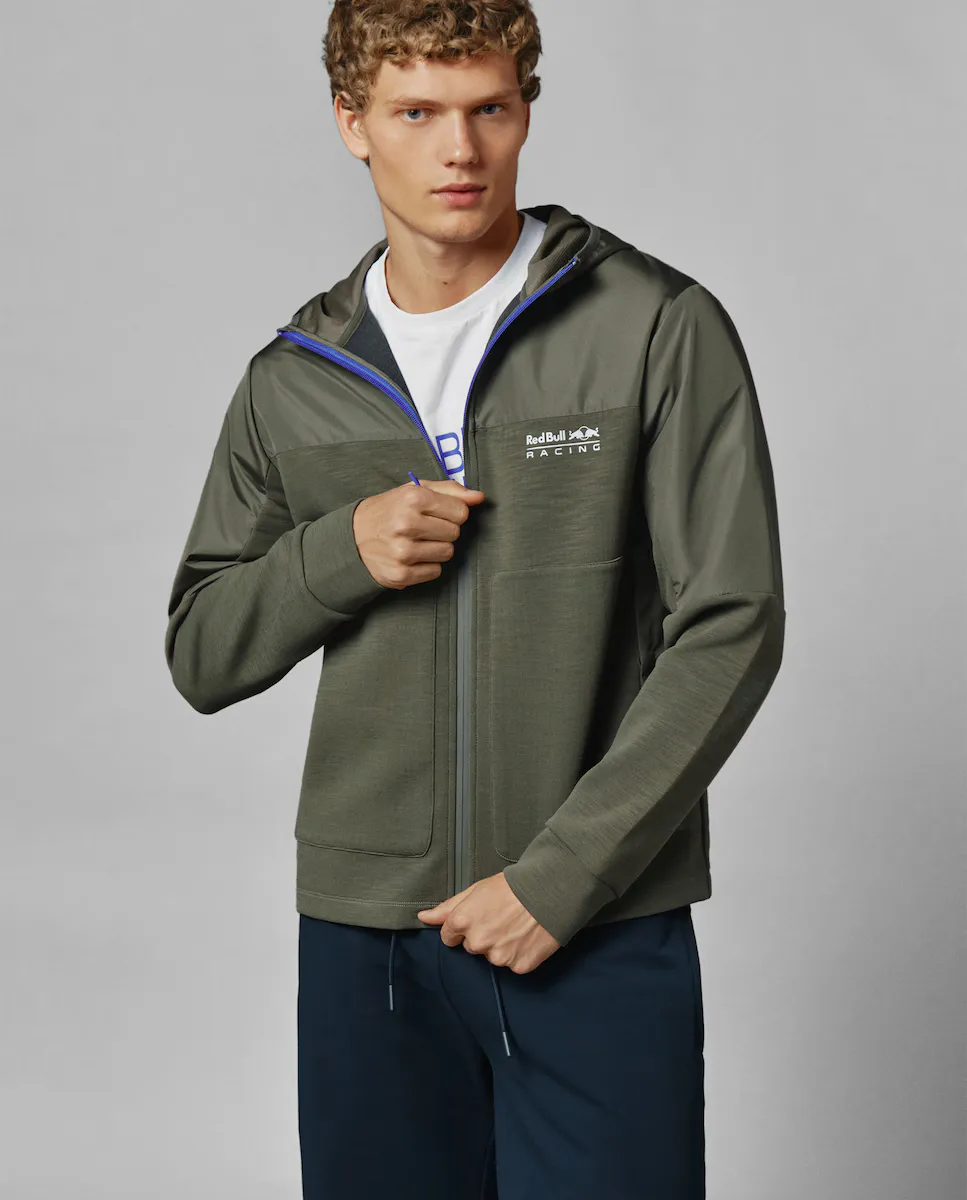 

Мужская гибридная куртка с капюшоном и застежкой-молнией Pepe Jeans, темно-зеленый