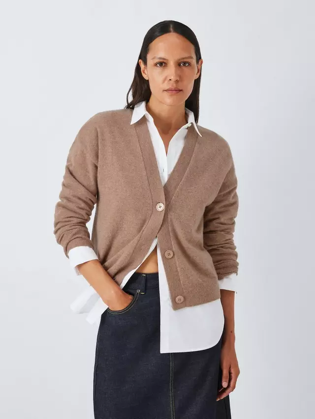 

Кардиган John Lewis Cashmere V-Neck, кэмел