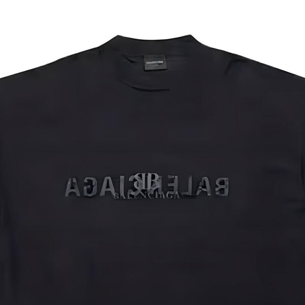 Футболка ai logo inside out oversized t-shirt 'black' Balenciaga, черный — фото 4